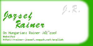 jozsef rainer business card